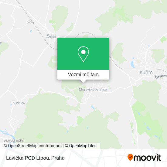 Lavička POD Lípou mapa
