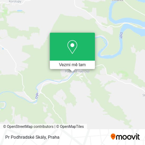 Pr Podhradské Skály mapa