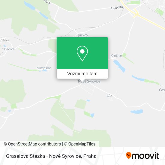 Graselova Stezka - Nové Syrovice mapa