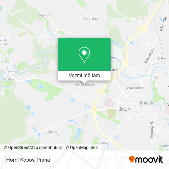 Horní Kosov mapa