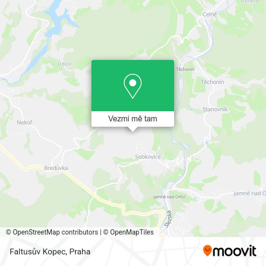 Faltusův Kopec mapa