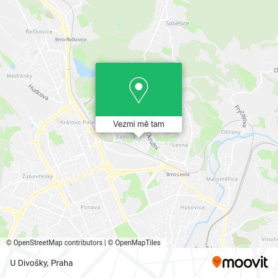 U Divošky mapa