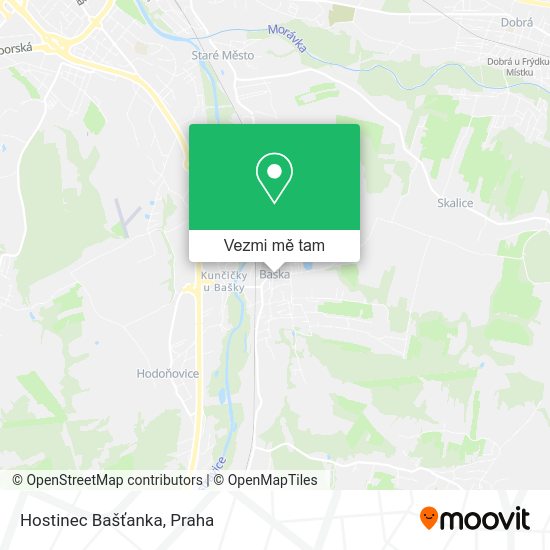 Hostinec Bašťanka mapa