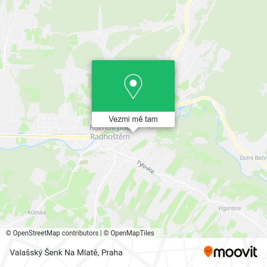 Valašský Šenk Na Mlatě mapa