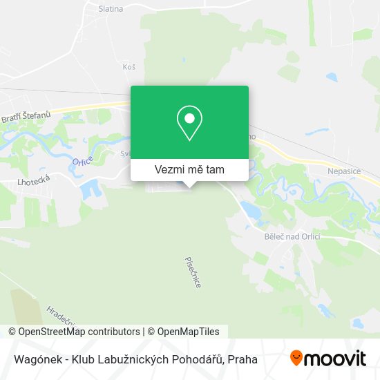Wagónek - Klub Labužnických Pohodářů mapa