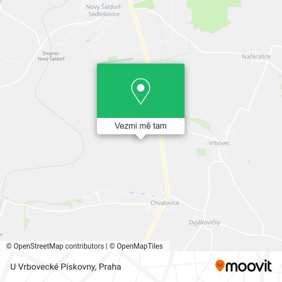 U Vrbovecké Pískovny mapa