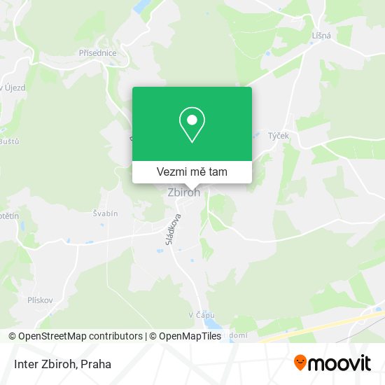 Inter Zbiroh mapa