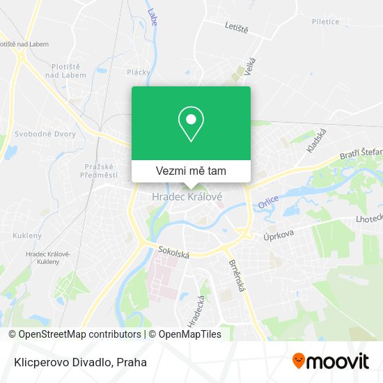 Klicperovo Divadlo mapa