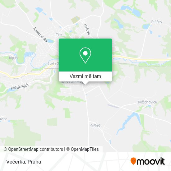 Večerka mapa