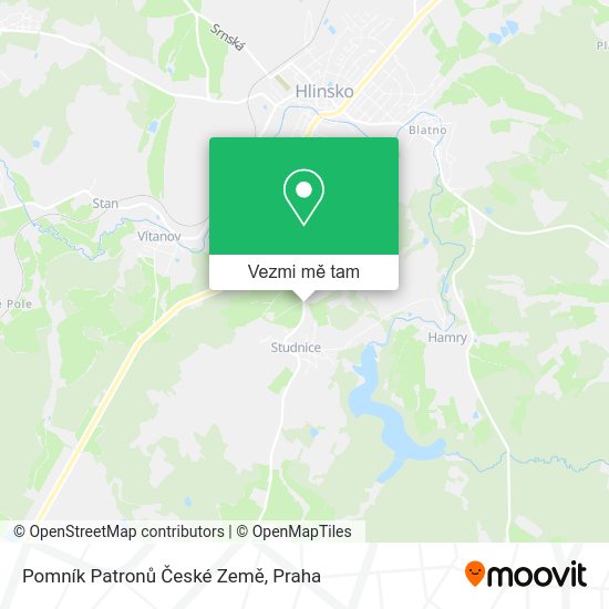 Pomník Patronů České Země mapa