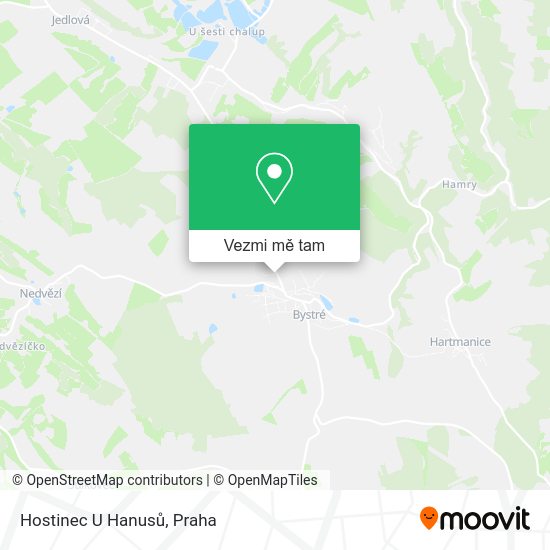 Hostinec U Hanusů mapa