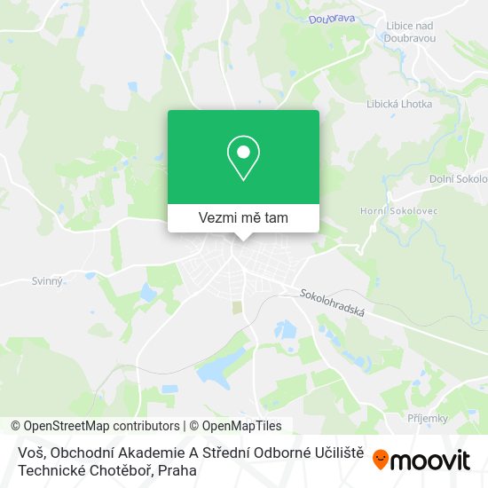 Voš, Obchodní Akademie A Střední Odborné Učiliště Technické Chotěboř mapa