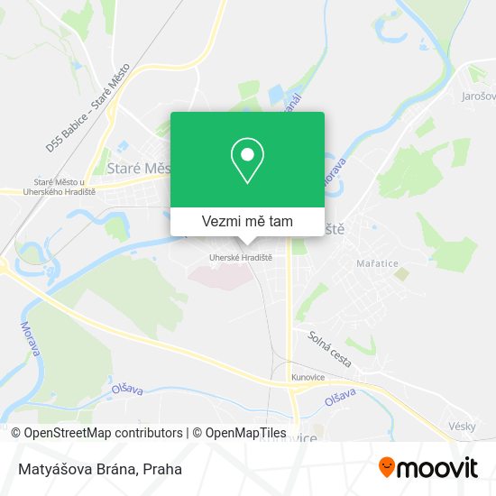Matyášova Brána mapa