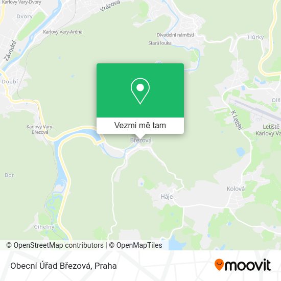 Obecní Úřad Březová mapa
