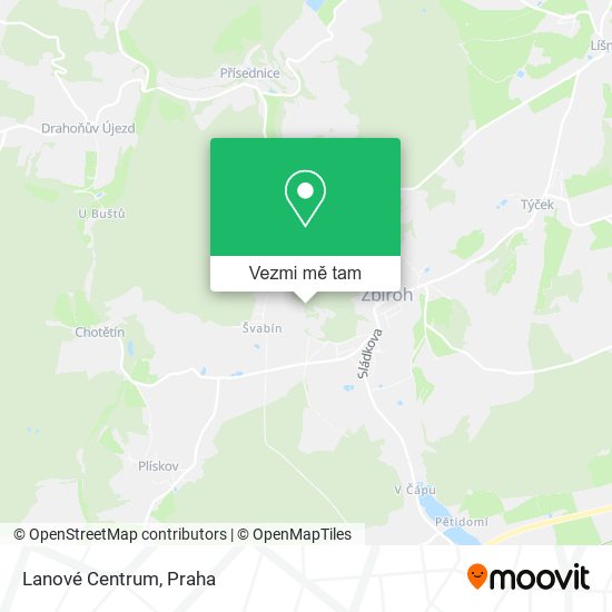 Lanové Centrum mapa