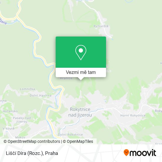 Liščí Díra (Rozc.) mapa