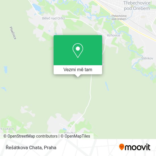 Řešátkova Chata mapa