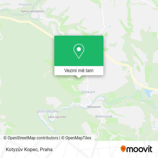 Kotyzův Kopec mapa