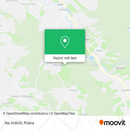 Na Vrších mapa