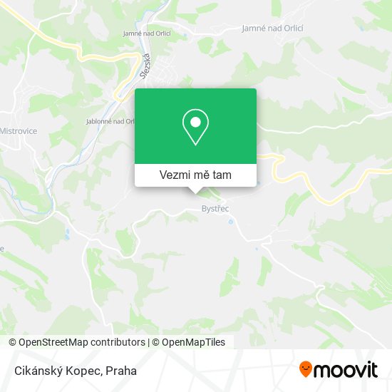 Cikánský Kopec mapa