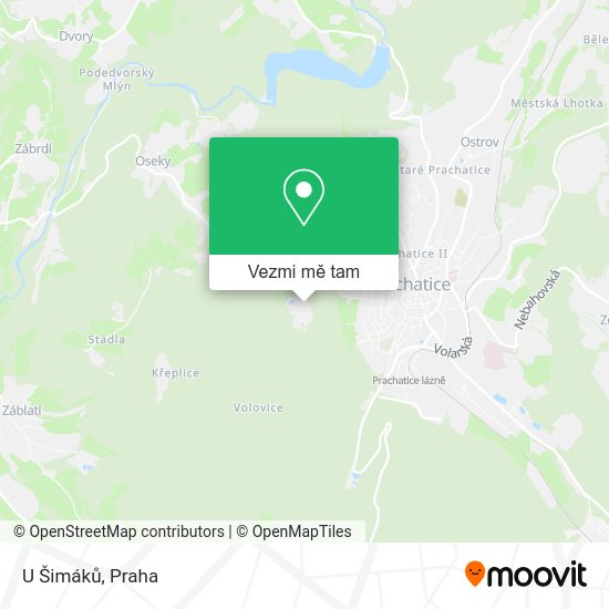 U Šimáků mapa