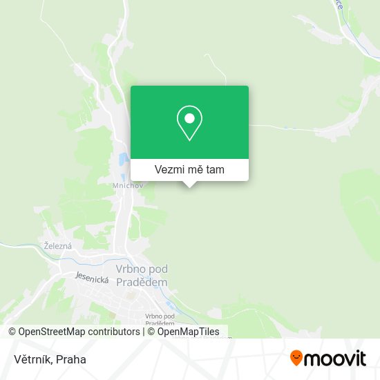 Větrník mapa