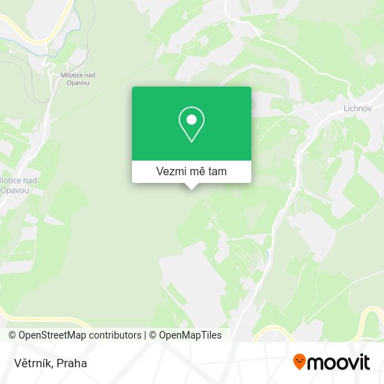 Větrník mapa