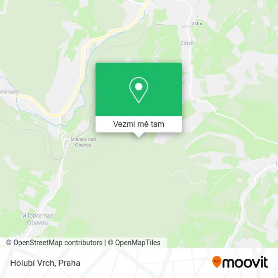 Holubí Vrch mapa