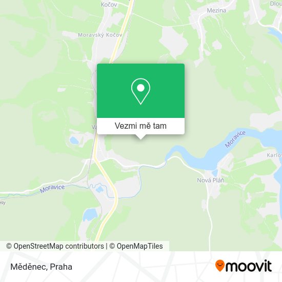 Měděnec mapa