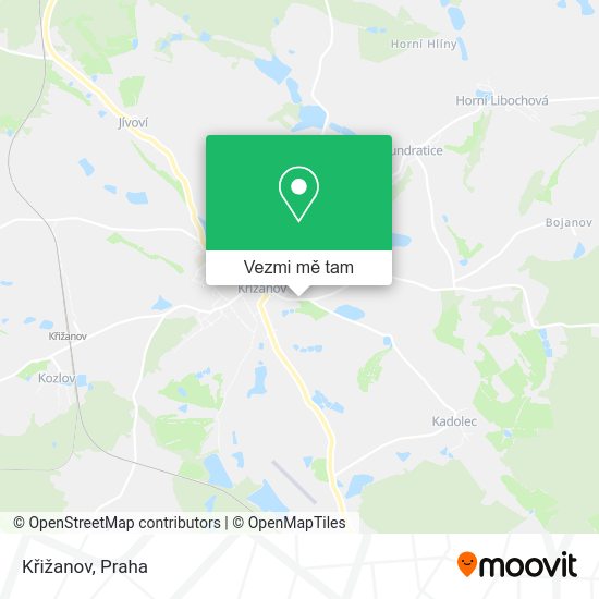 Křižanov mapa