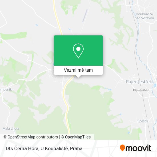 Dts Černá Hora, U Koupaliště mapa
