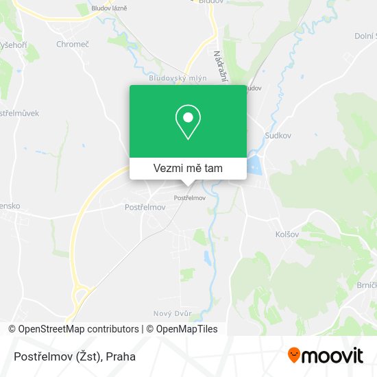 Postřelmov (Žst) mapa