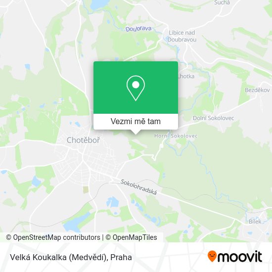 Velká Koukalka (Medvědí) mapa