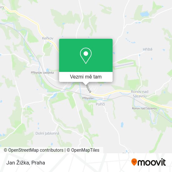Jan Žižka mapa