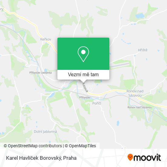 Karel Havlíček Borovský mapa