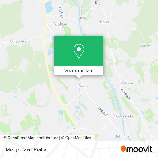 Mizejzdrave mapa