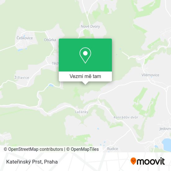 Kateřinský Prst mapa