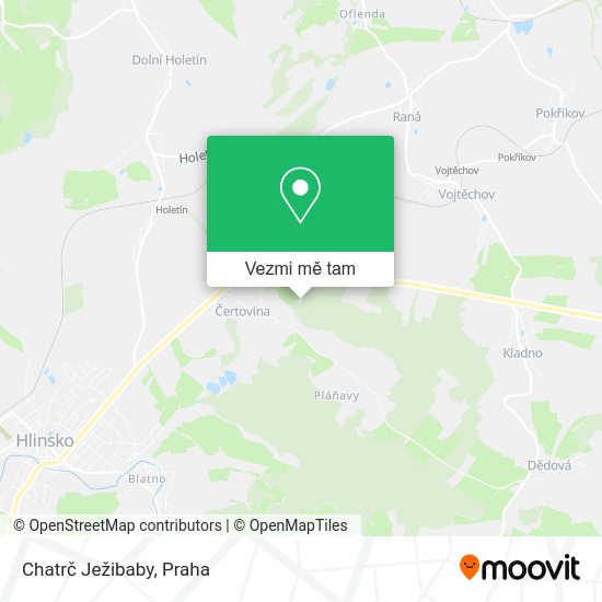 Chatrč Ježibaby mapa