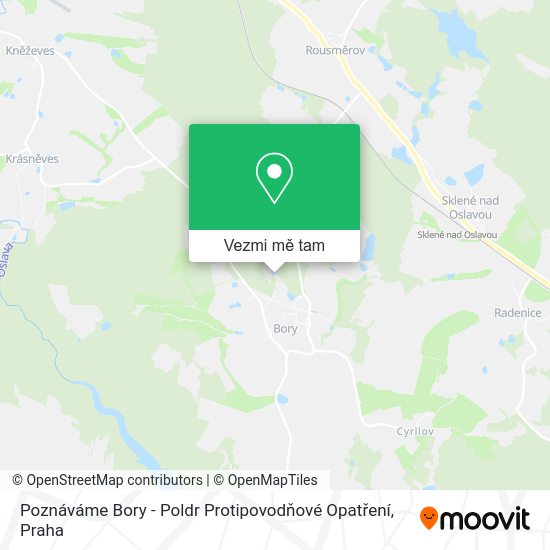 Poznáváme Bory - Poldr Protipovodňové Opatření mapa