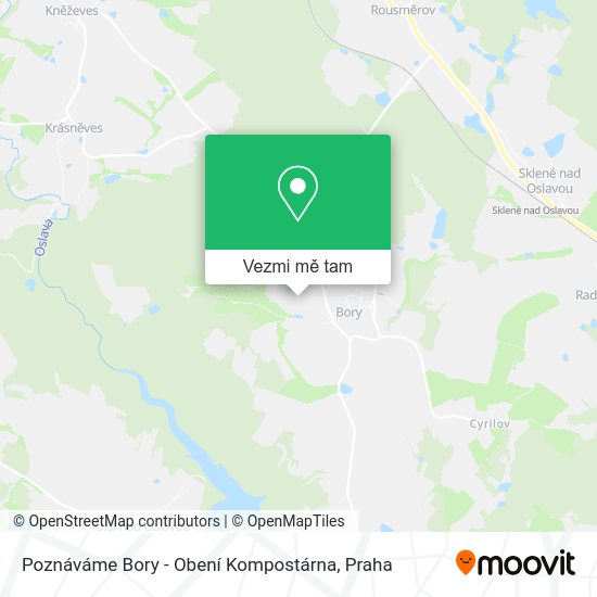 Poznáváme Bory - Obení Kompostárna mapa