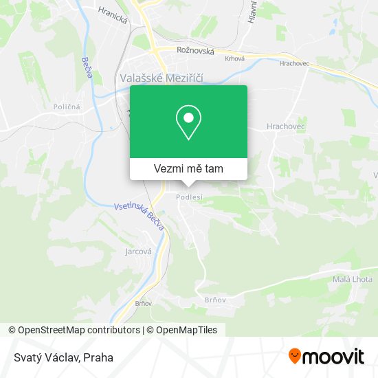 Svatý Václav mapa