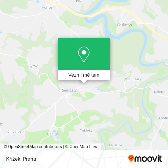 Křížek mapa