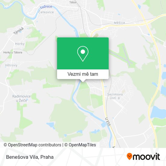 Benešova Vila mapa
