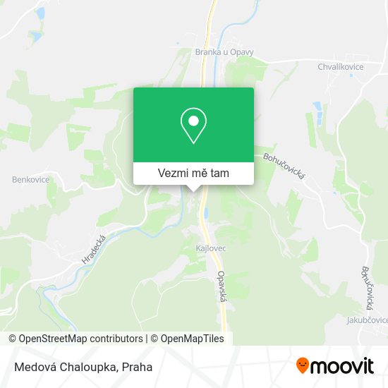Medová Chaloupka mapa