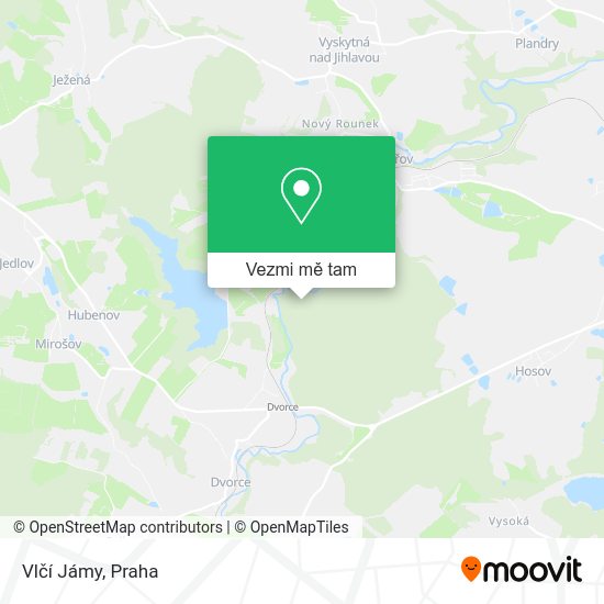 Vlčí Jámy mapa