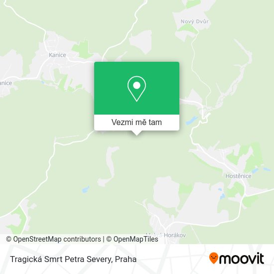 Tragická Smrt Petra Severy mapa
