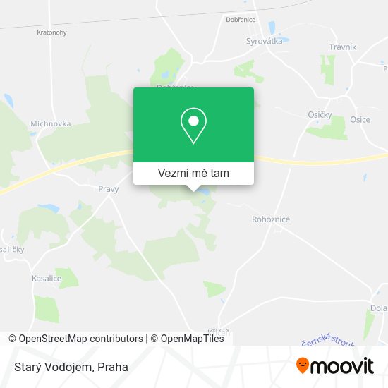 Starý Vodojem mapa
