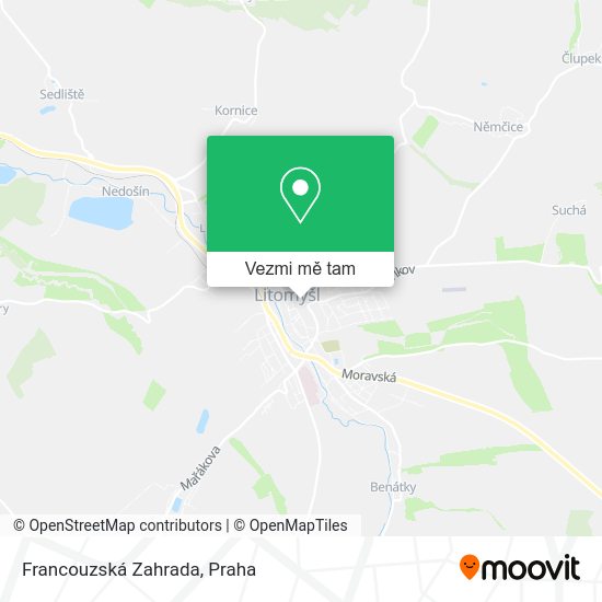 Francouzská Zahrada mapa