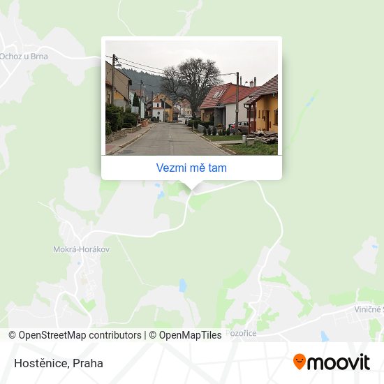Hostěnice mapa