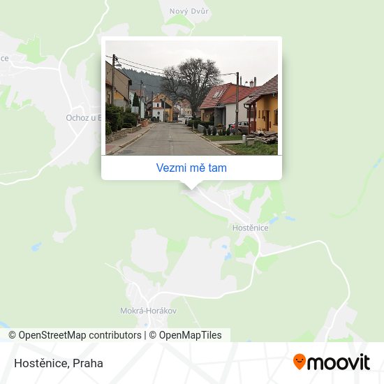 Hostěnice mapa